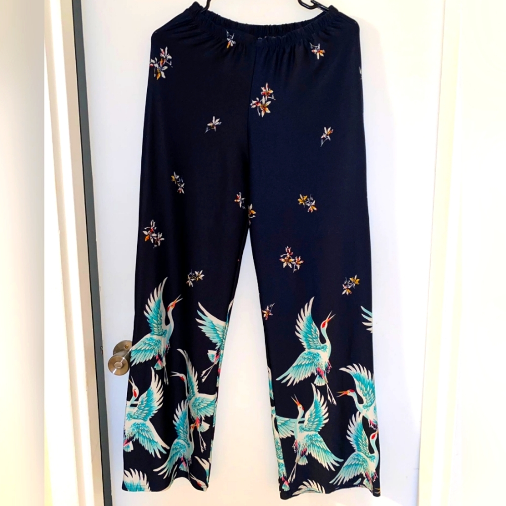 Stretchy wide leg pants